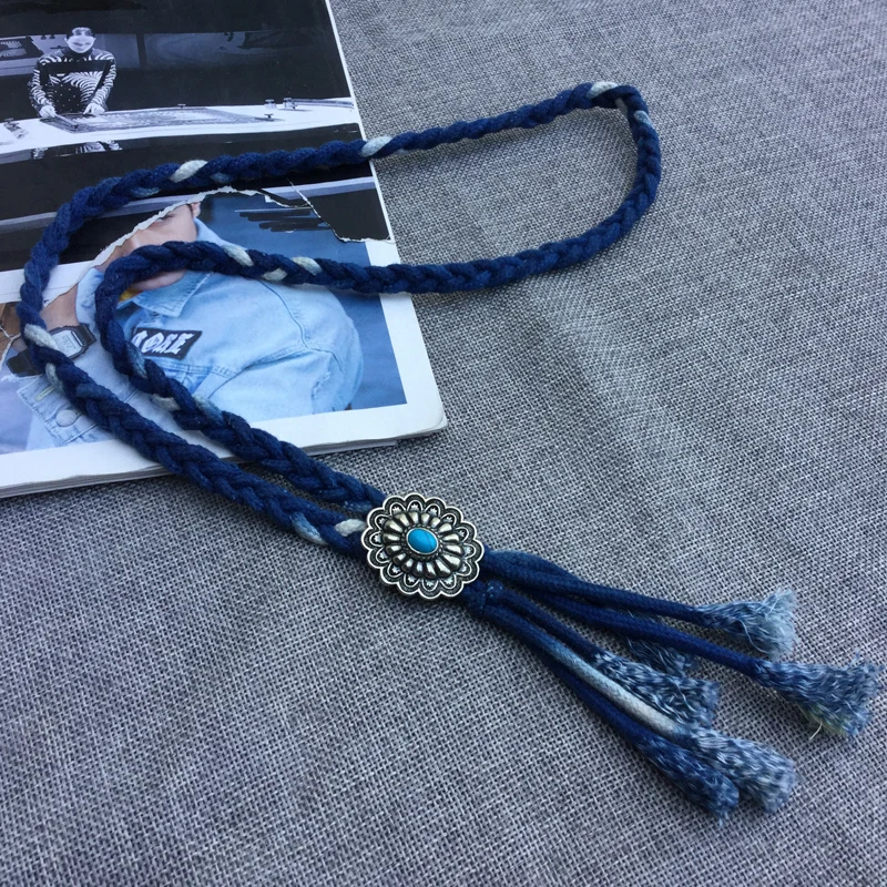 Design originale Western Cowboy bolotie Cotton Rope Gradient Dying  bolo tie personalità cravatta accessorioy