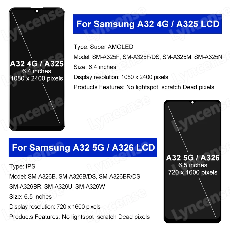 AMOLED For Samsung Galaxy A32 5G Display A326B LCD Touch Screen For Samsung A32 4G LCD Screen A325F Display Replacement Parts