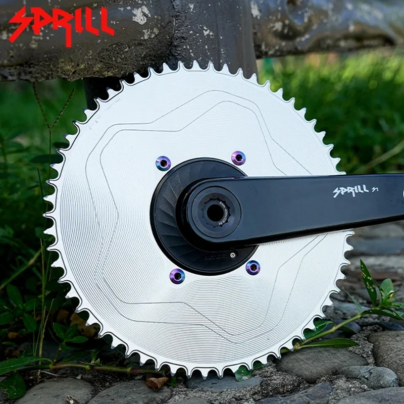 

SPRILL Bike parts X110BCD High Strength AERO STAR Narrow Wide Sprocket 56T-66T Thickened Bicycle Chainwheel
