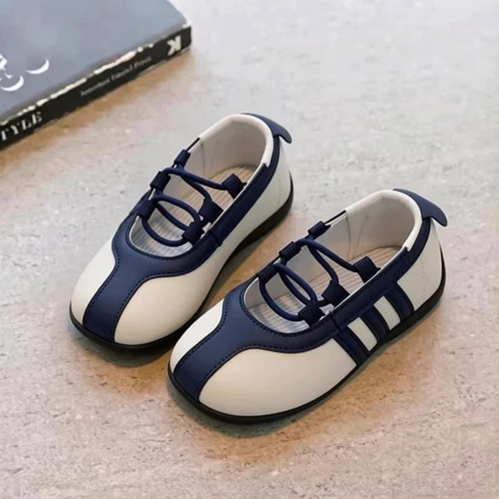 Girls' ballet style sports shoes for spring 2026, girls can step on children's shallow mouth German training shoes, lightweight