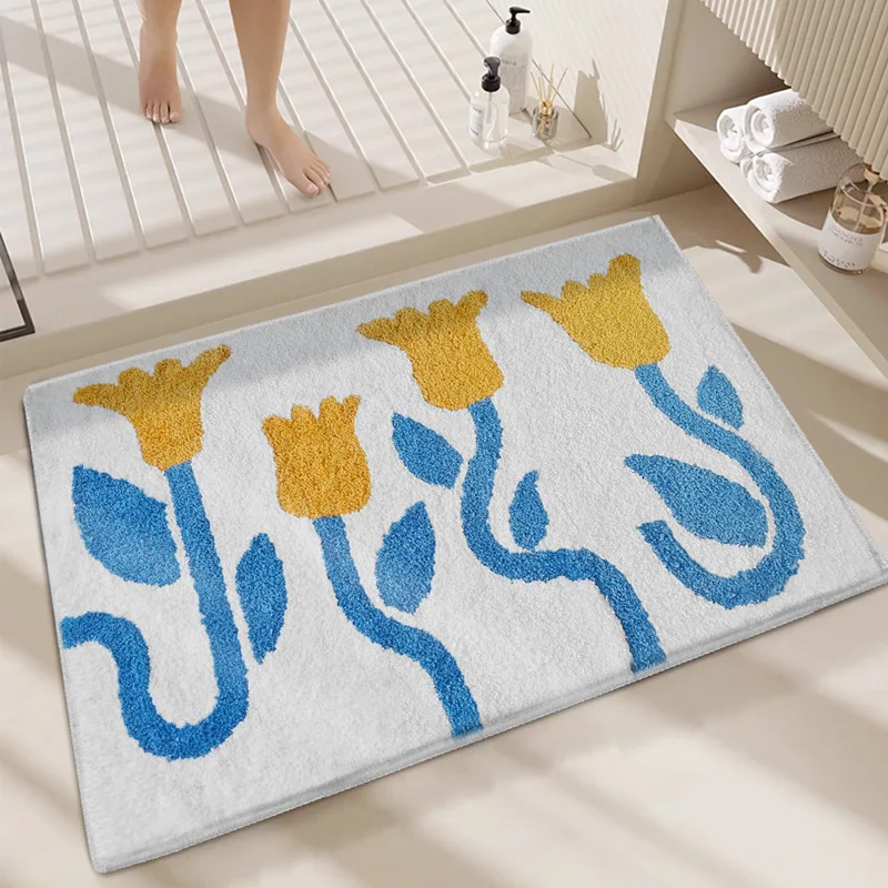 

Новый минималистичный входной коврик VIKAMA для ванной комнаты, водопоглощающий противоскользящий коврик для входной двери для ванной комнаты, ковер для украшения дома