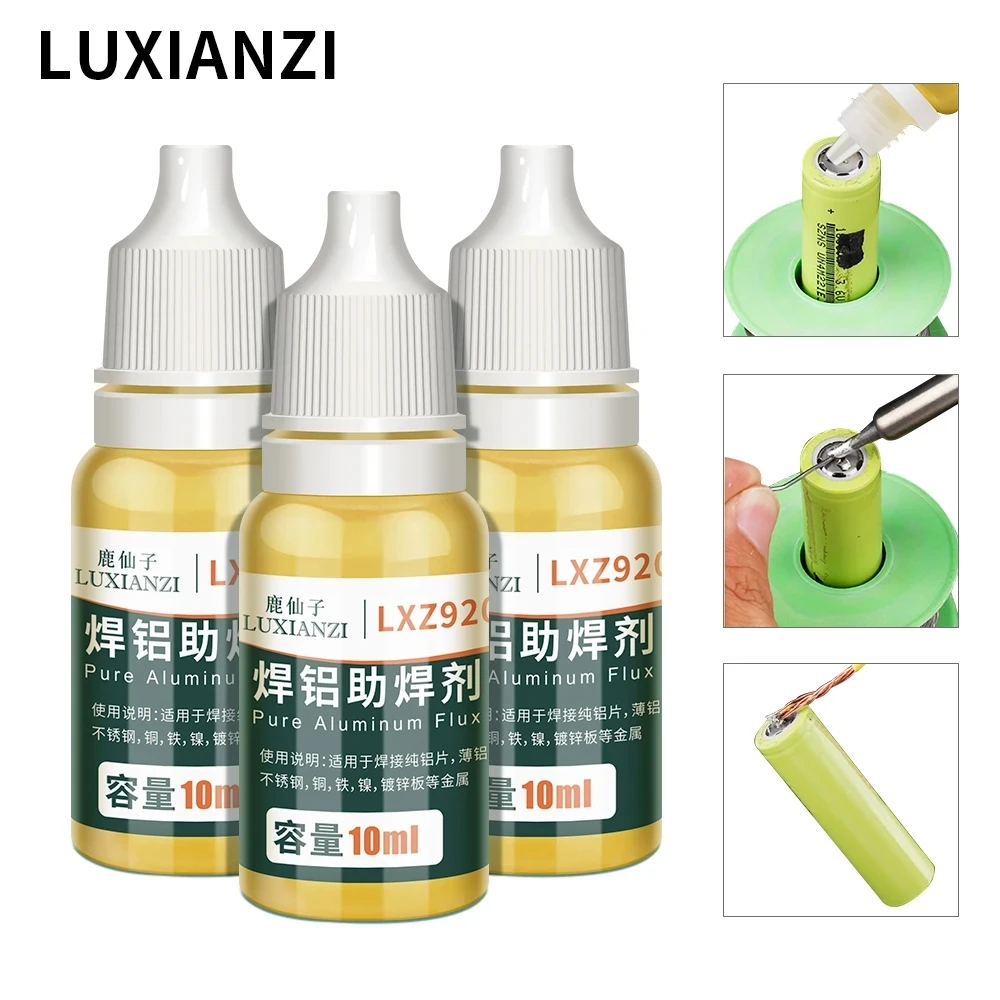 LUXIANZI 10ml Copper Stainless Steel Liquid Flux For Metalworking Welding Solder Repair Tool Durable Liquid Solders Water