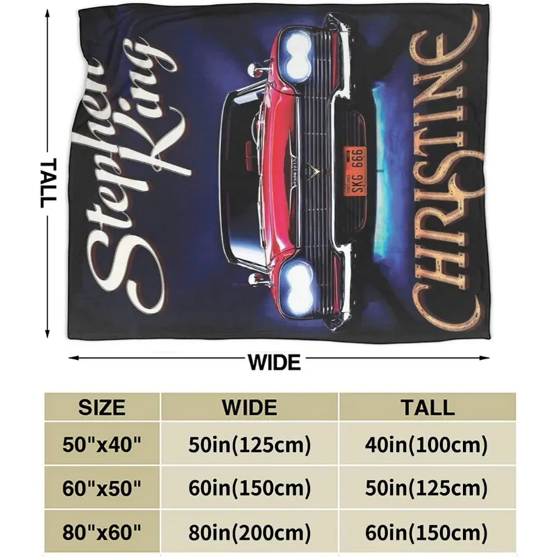 Stephen King Christines Custom Cars Super Soft Lightweight Cozy Microplush Throw Blanket for Sofa Chair Couch and Bed Room Decor