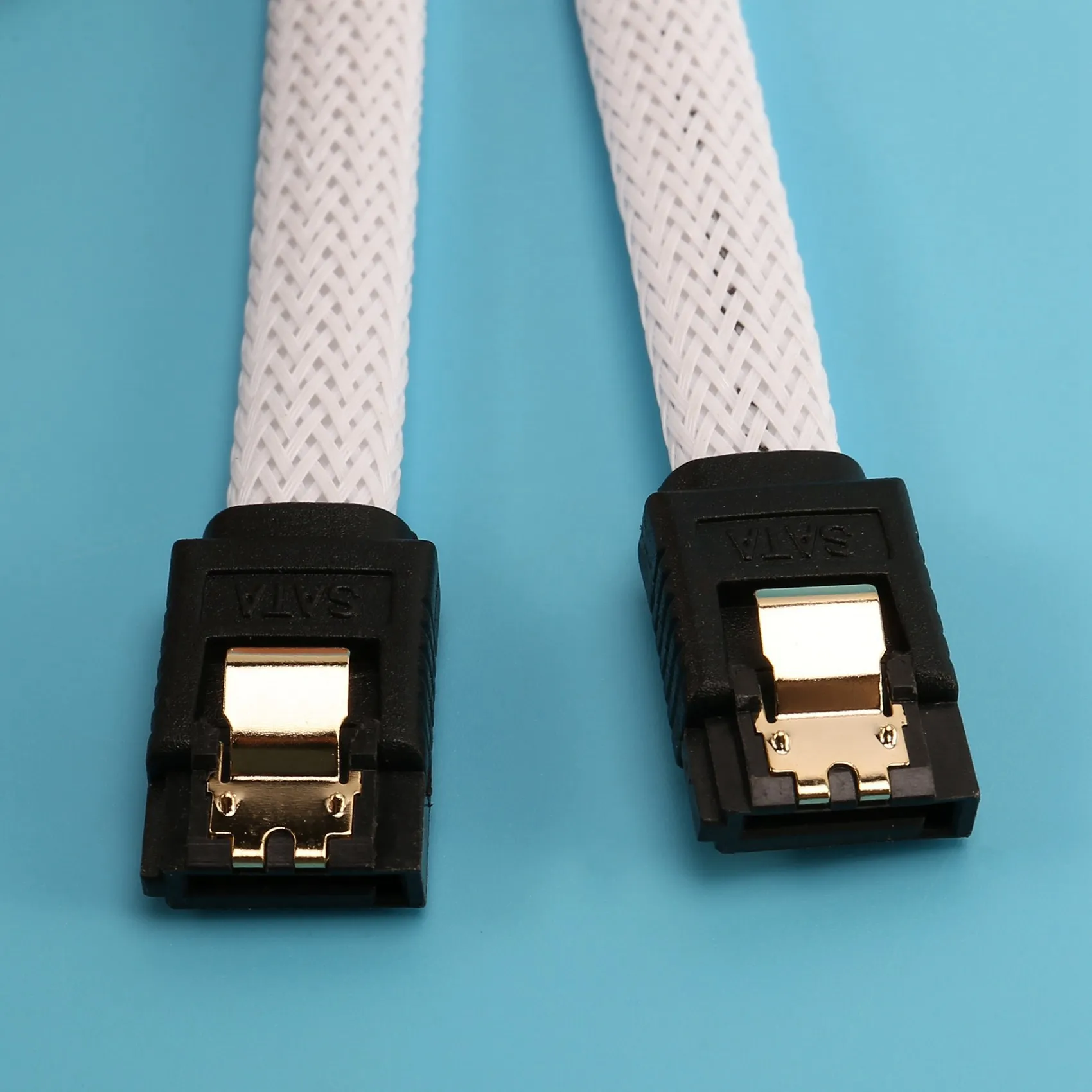 

AP-10X 50CM SATA 3.0 III SATA3 7Pin Data Cable 6Gb/S SSD Cables HDD Cord With Nylon Sleeved Premium Version(White)
