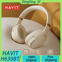 HAVIT H630BT Over-Ear Wireless Headphones Bluetooth 5.3 Type-C FM Radio 40mm Dynamic Noise Cancellation Gaming Music Earphones