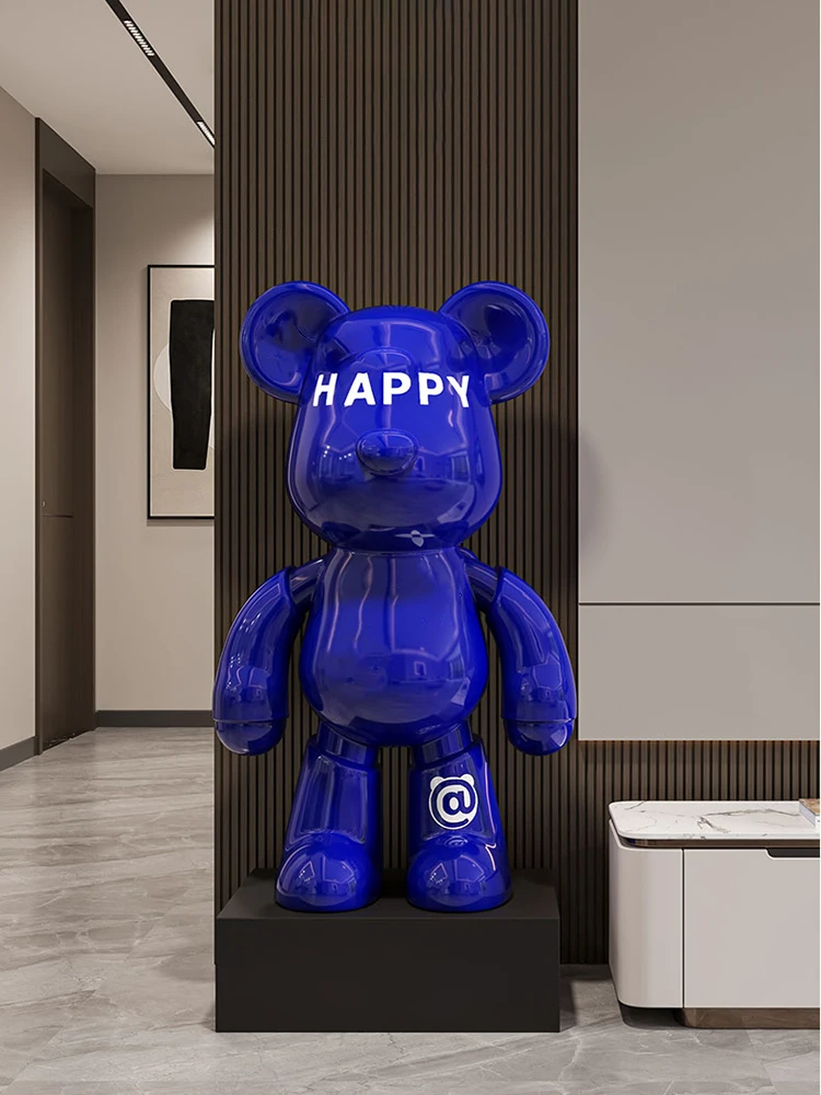 Cartoon Bear Large Home Decoration Sculptures Nordic Luxury Room Decor Floor Savings Cans Creative Home Decor Accessories Statue