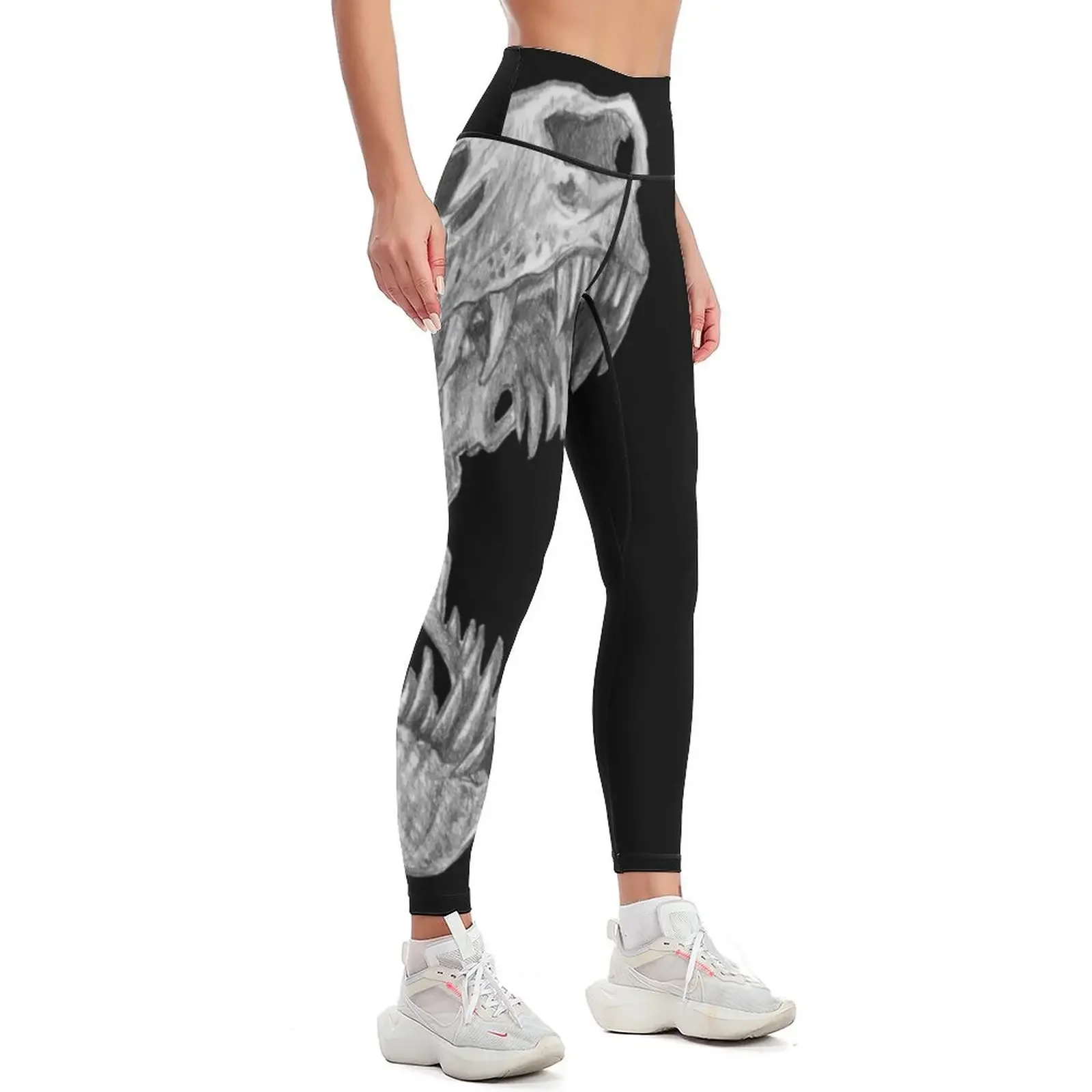 T-rex skull Leggings leggins push up woman gym top workout shorts Golf wear Womens Leggings