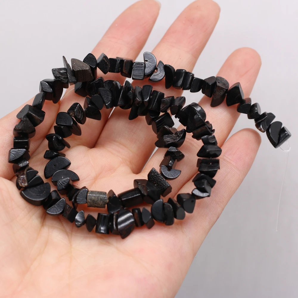 Natural Coral Black Irregular Crushed Stone Beads 5-8mmFor Jewelry Making DIY Necklace Bracelet Accessories Charm Gift Party36CM