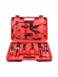 9Pcs Hose Clamp Ring Plier Clip Set Accessories Flexible Cable Plier Swivel Jaw Tool Remover Auto Hand Tool Set