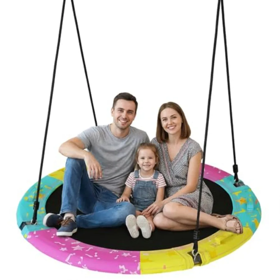 

Tree Swing, 48'' Saucer Swing for Kids and Adults, Swing Sets with 900lbs Weight Capacity, Backyard Or Playground, Waterproof an