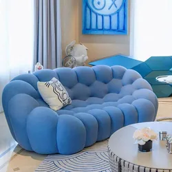 Modern Modular Sofa Lazy Lounge Design Individual Curved Sofa Corner Creative Back Support Muebles Furniture Living Room