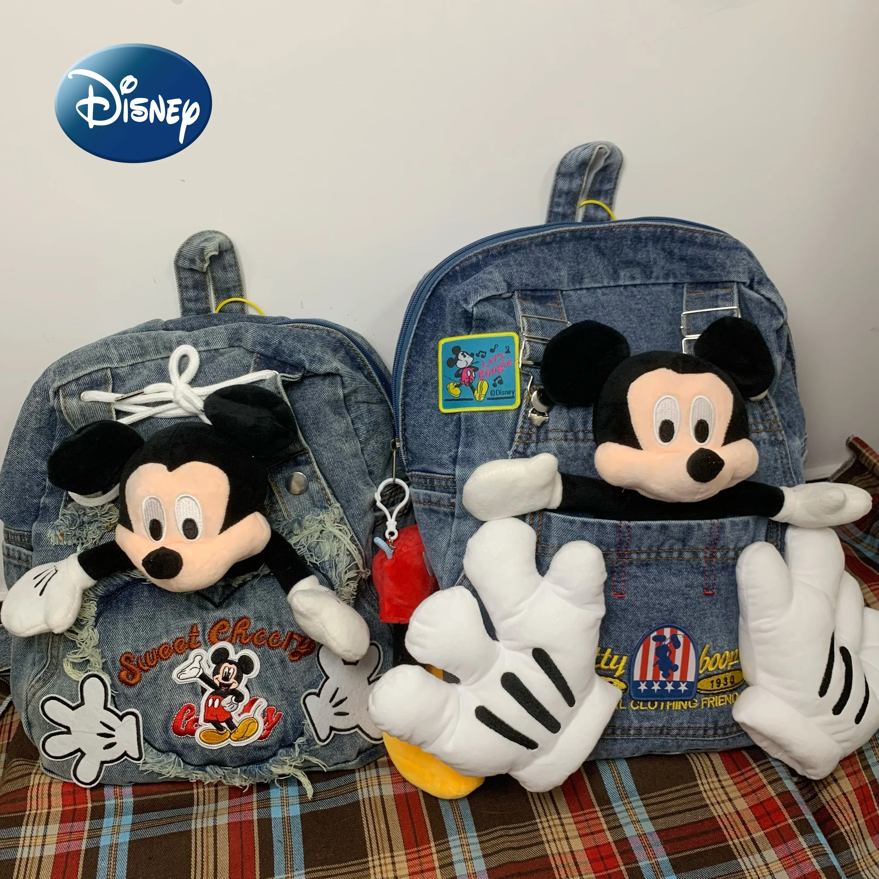 

Disney Mickey New Fashion Backpack Luxury Brand Women's Backpack 3D Cartoon Doll Fashion Casual Women's Backpack High Quality