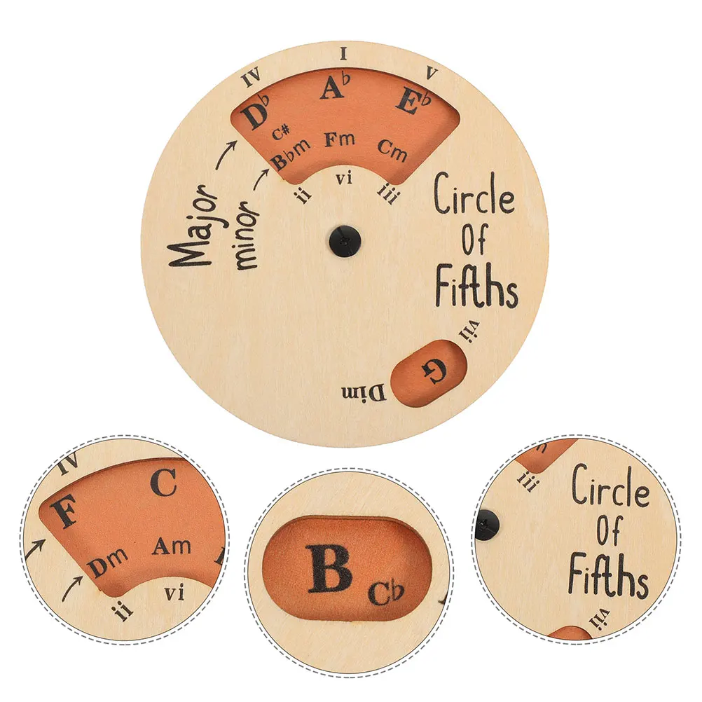 

2pcs Wooden Melody Tool Circle Of Fifths Piano Accessory Music Exploration Tool Sturdy Instrument Supplies For Guitar Ukulele