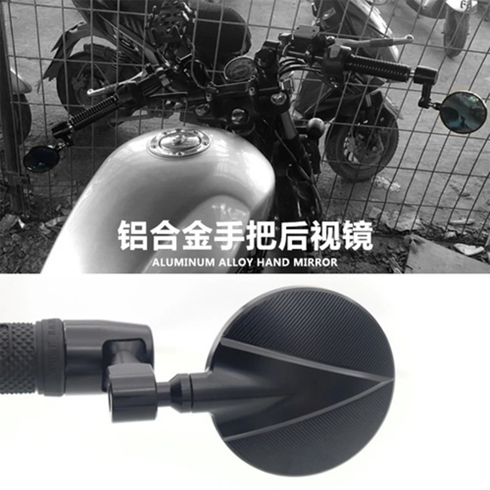 Nordson 22MM CNC Aluminum Motorcycle Black Round Handle Bar End Rearview Side Mirrors Racer For Honda Suzuki Kawasaki BMW KTM