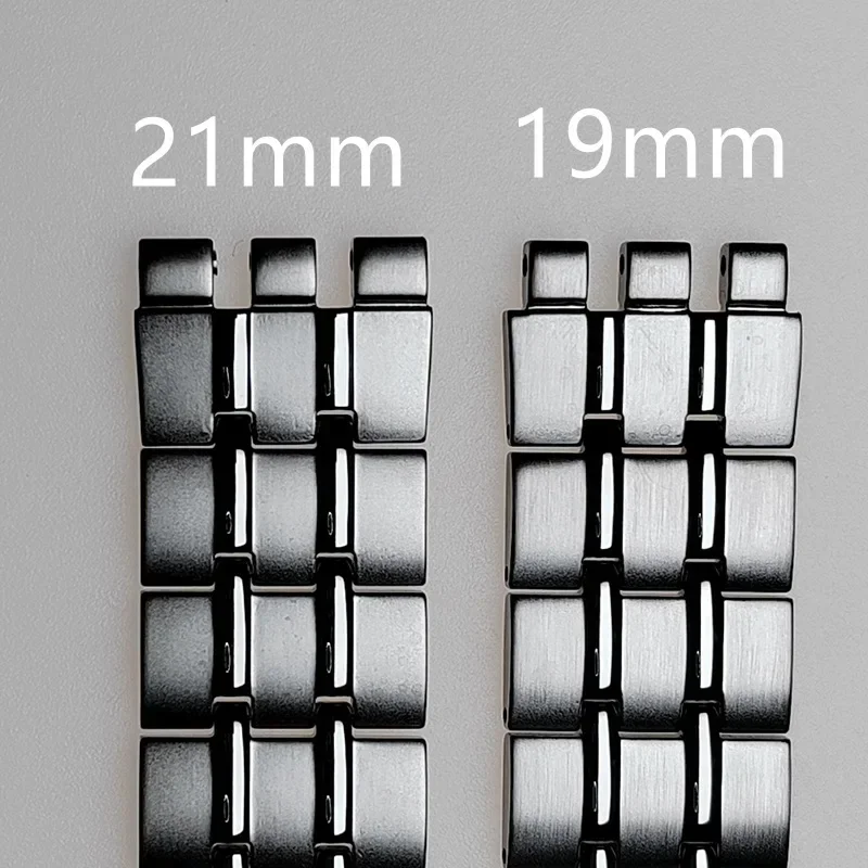 Solid Stainless Steel Watch Strap 19mm 21mm for Swatch Wach Band Replacement Bracelet Metal WristBand Folding Buckle Accessories