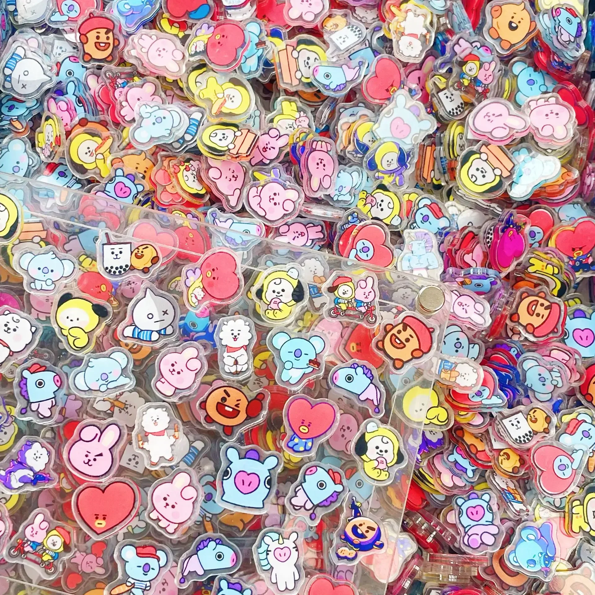 41 Stile 2cm 100-500g Anime-Serien Jujutsu Kaisen ONE PIECE Sailor Moon DIY Acryl-Zubehör Schlüsselanhänger PP-Clip Patch – Detail 37