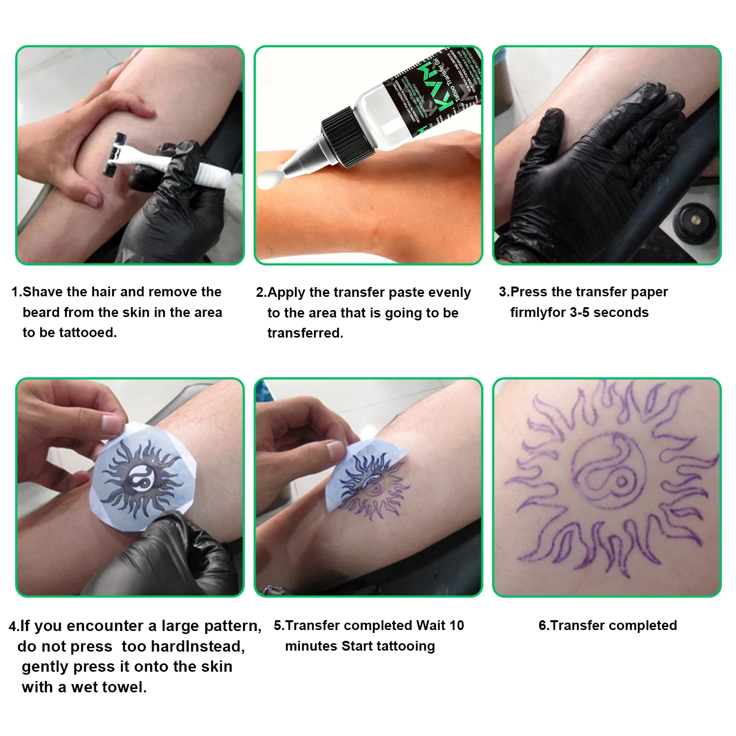 KVM 30 مللي 1/2/3 قطعة استنسل الوشم المهنية ماجيك جل ناسخة حرارية جل نقل الاشياء الحل كريم الوشم اكسسوارات