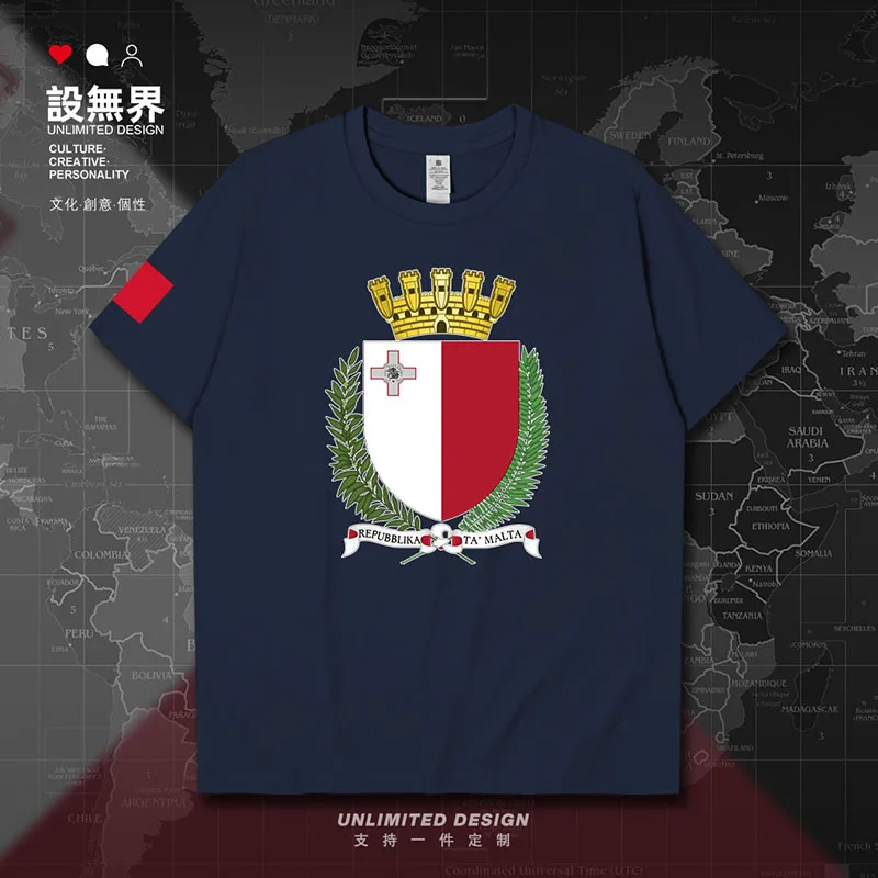 Republic of Malta MLT MT mens t shirt t shirt for men Short Sleeve tops white tees clothing Short-sleeved men's summer clothes