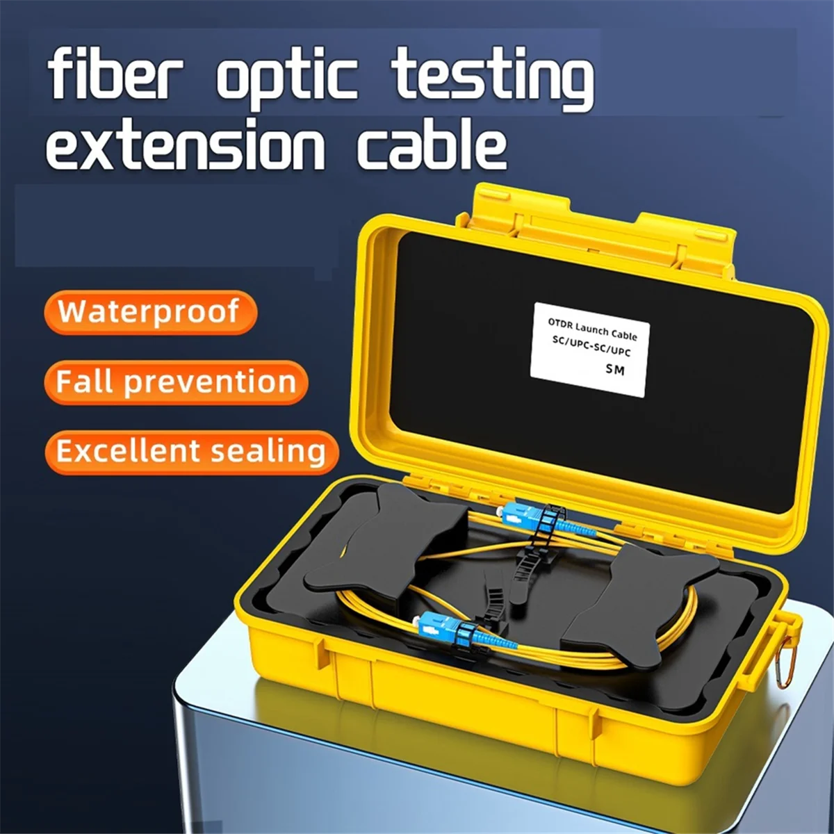 AT59 300M الألياف البصرية OTDR إطلاق صندوق الكابلات الألياف البصرية الدائري OTDR نقل صندوق الكابل مزيل البقع الميتة LC/UPC-LC/UPC #5