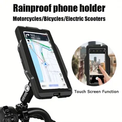 360 ° Rotatable Motorcycle Phone Holder Touch Screen Bicycle Phone Holder Rainproof  Shockproof Motorcycle Phone Support