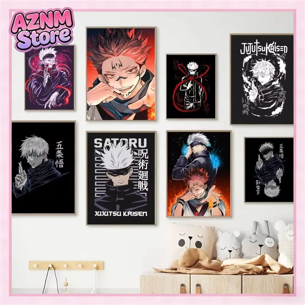 Classic Anime Jujutsu Kaisen Poster No Framed Poster Club Bar Wall Art Canvas Painting Bedroom Study