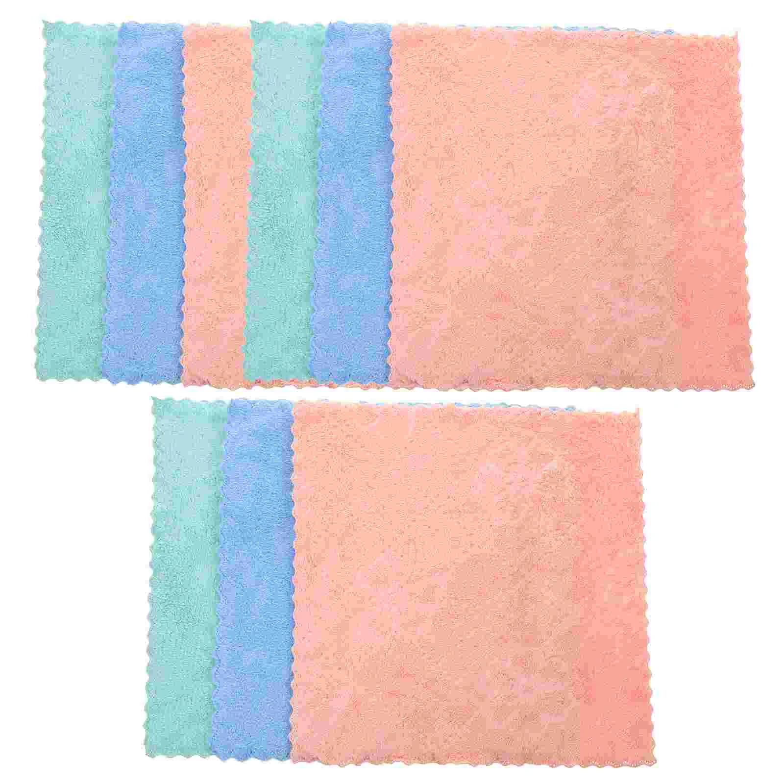 

10 Pcs Wash Cloth Cleaning Towel Washcloth Microfiber Rags Face Towels Washable Facial