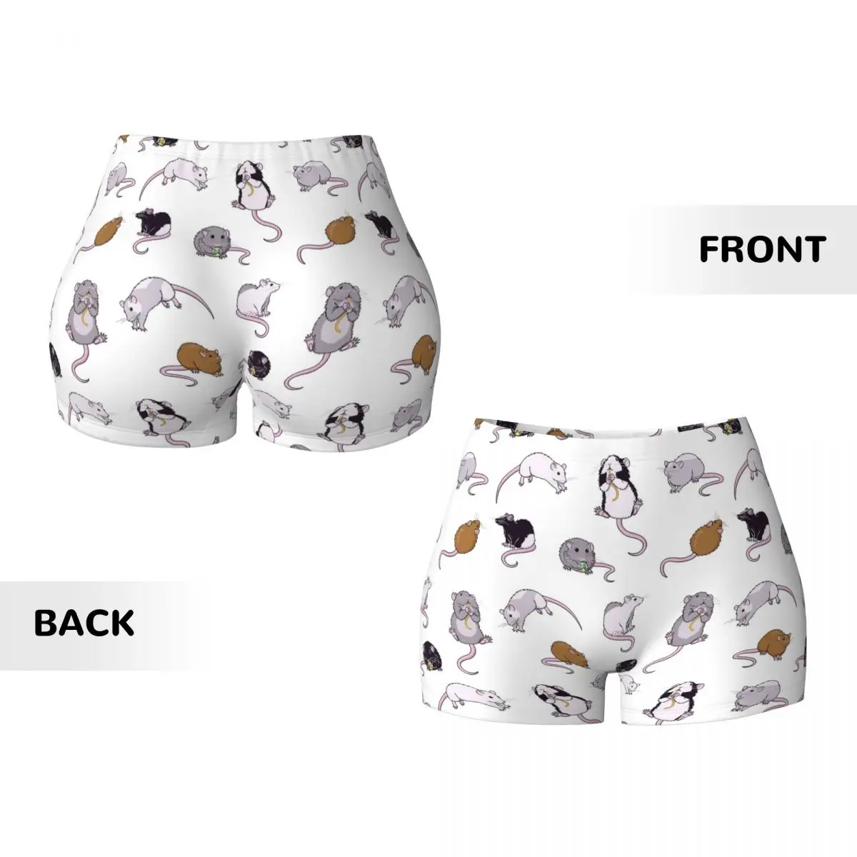 Custom Rats, Rats, Rats Yoga Shorts Women Gym Workout Running Athletic Volleyball Biker Shorts