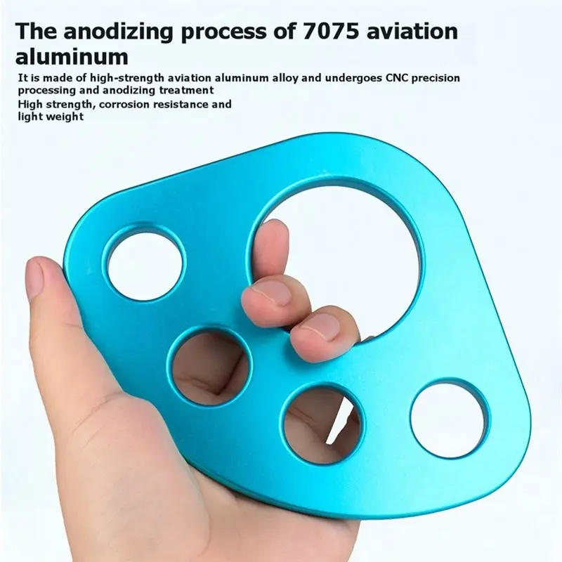 HOTB72A Rigging Plate 60KN, Bear,Anchor Multipliers Connector Gear For Yoga Hammock Descender Rock Climbing, Force Divider Plate