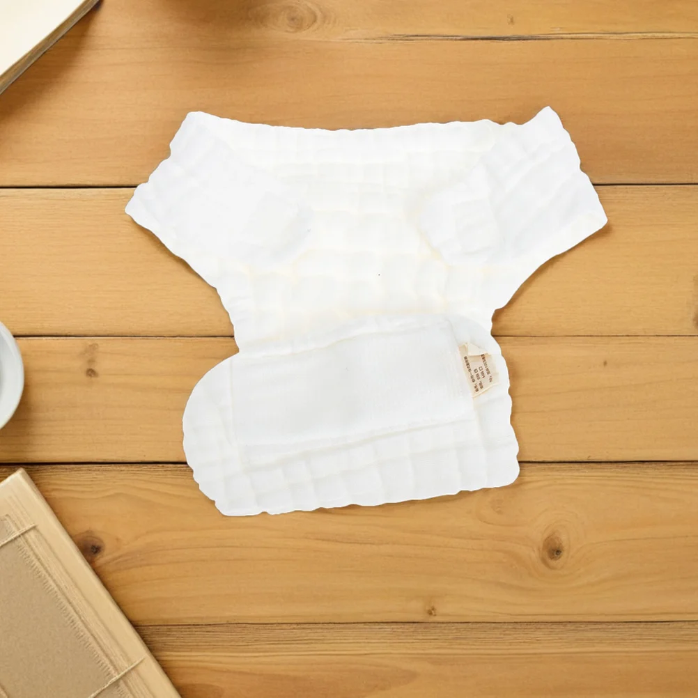 

3Pcs Newborn Baby Diapers Cotton Reusable Washable S Size Soft Comfortable White Design for Boys Girls Infants