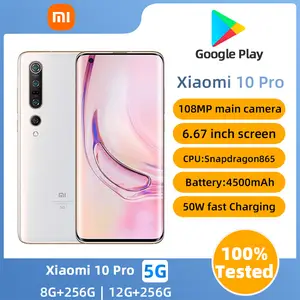 Global Rom Xiaomi 10 Pro mobile phone Mi 5G 55W Snapdragon 865 108 MP  Camera 4500mAh Battery Androidused phone - AliExpress 509