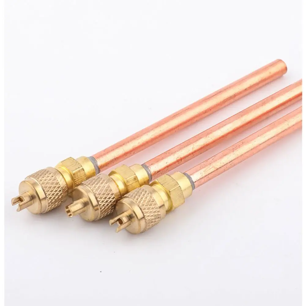 New 1/4'' Service Valve Thickness 0.6MM 63/120MM Access Valve Strong Core AC Vacuum System Refrigerator Charging
