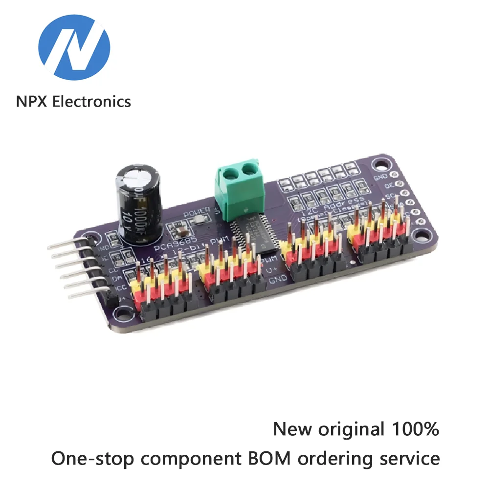 PCA9685A 16-channel PWM servo motor driver expansion board module - Single-chip microcontroller I2C interface control board