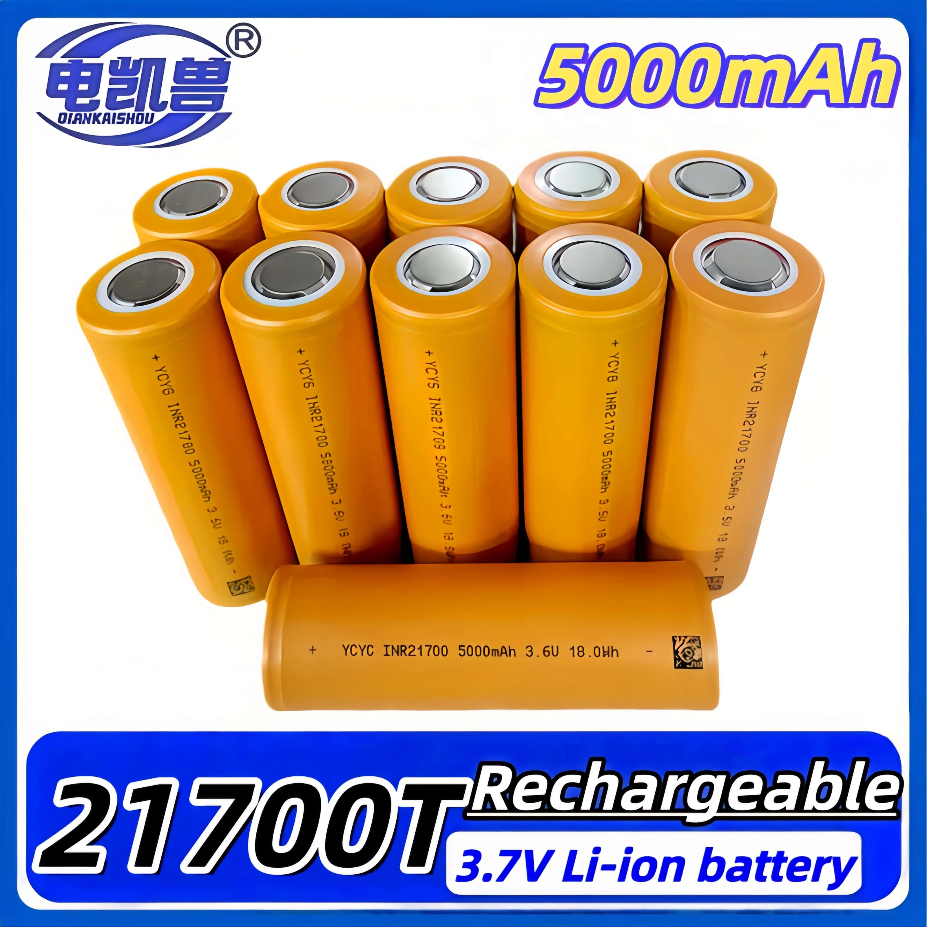 

Класс A, 3,7 В, 5000 мАч, 21700, аккумуляторная батарея, 40 А, литий-ионные аккумуляторы с высоким разрядом для электроинструментов, без налога