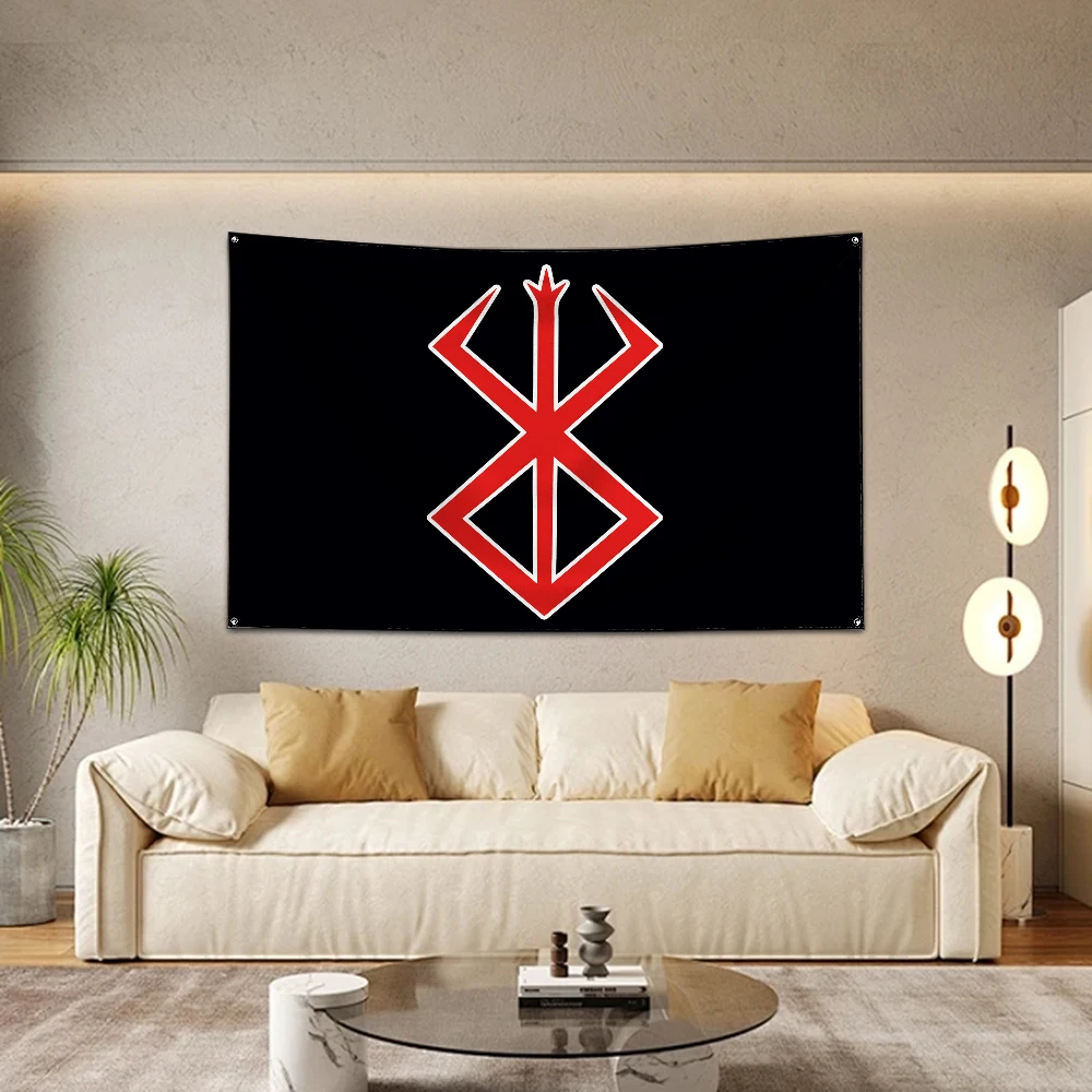 3x5 Ft Anime Berserk Flag Polyester Digital Printing Banner For Garage or Out door Decoration