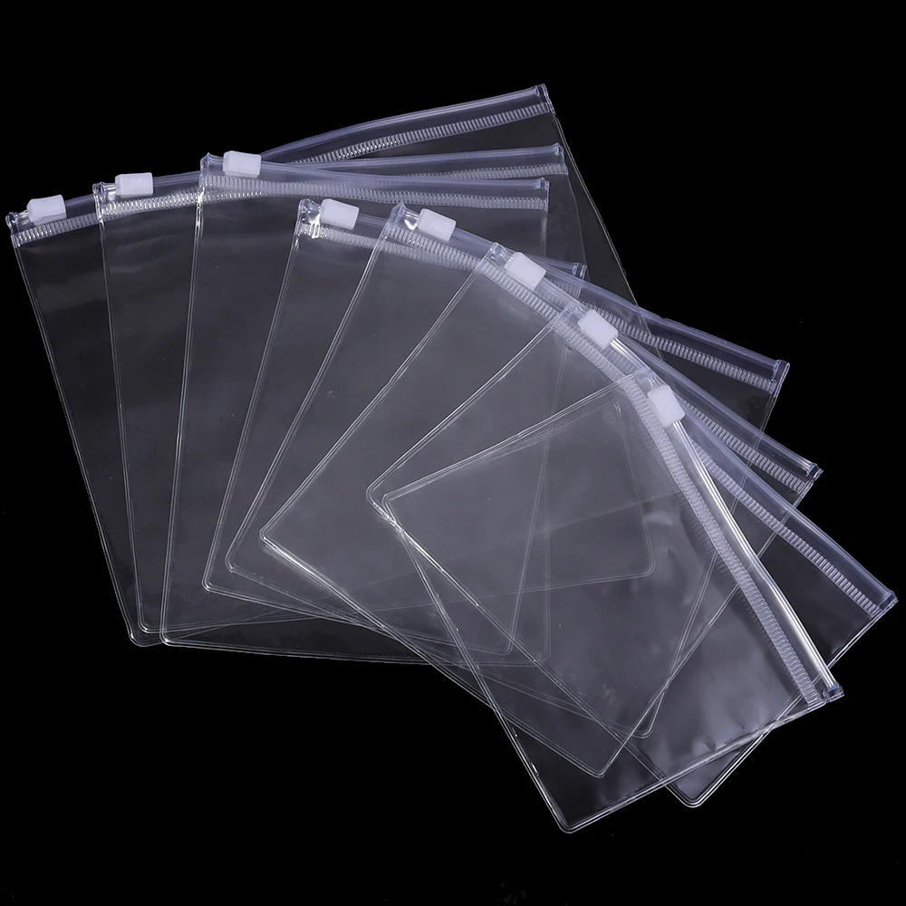 10Pcs Thicken Zipper Bag Transparent Plastic Bag Anti Oxidation Jewelry Pouch for DIY Jewelry Storage Earring Bracelet Packaging