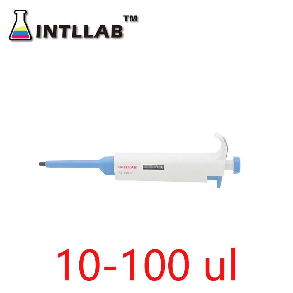 100–1000 ul MicroPipette Gun Lab Einkanal-Pipette, Pipette mit einstellbarem Volumen und Spitzen