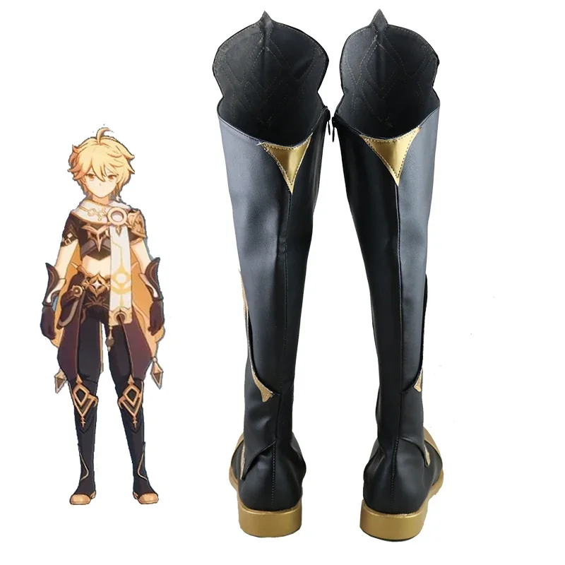 Game Anime Genshin Impact Traveler Kong Cosplay Vrouwen Schoenen Laarzen Rekwisieten Halloween Party Accessoires Maatwerk Goedkoop