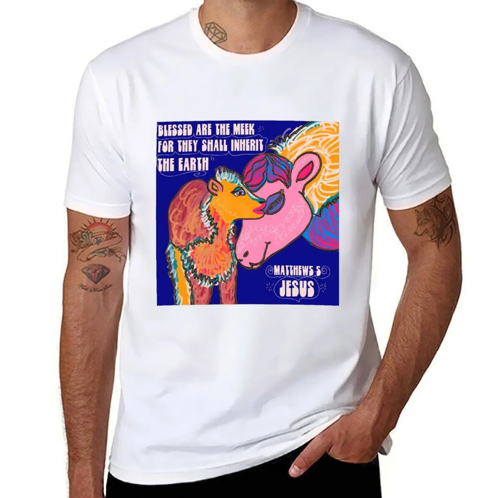 

Blessed are the Meek T-Shirt t shirts for man slim fit men t shirt cotton 100% T-Shirt