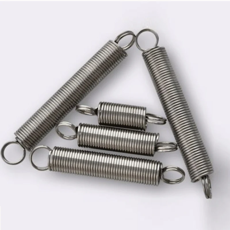 Diâmetro do fio 0.3/0.4/0.5mm tensão da mola de retorno de tensão micro primavera 304 pequena mola de tensão da mola de tensão 10pcs