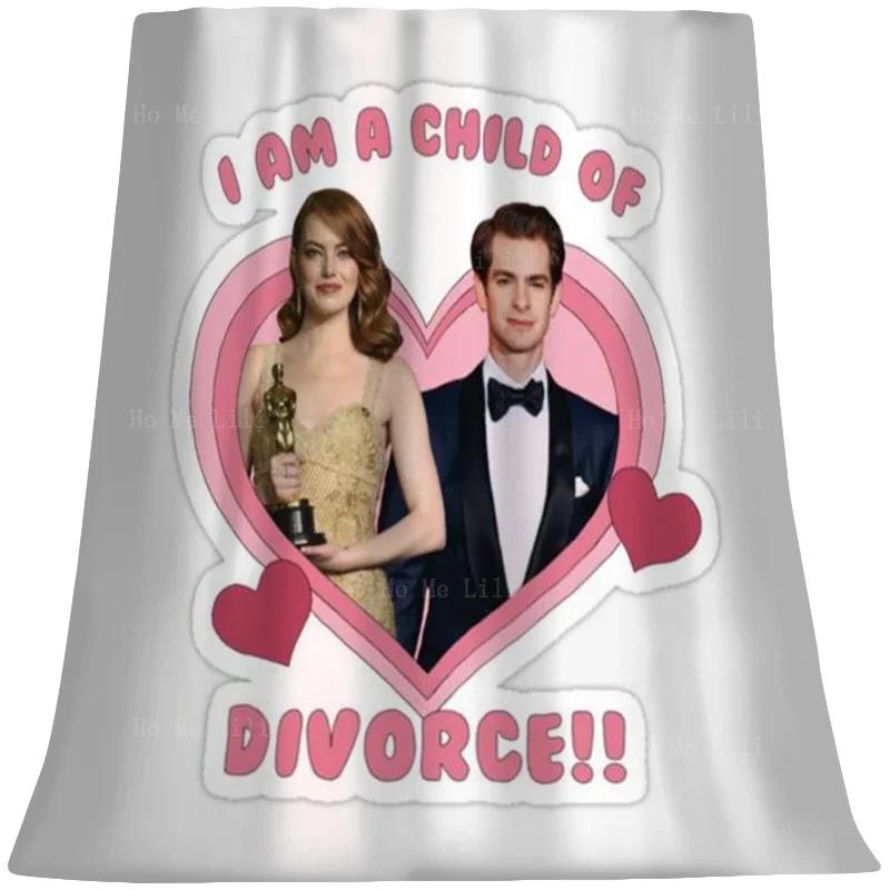 

Heart Andrew And Emma Stone Child Of Divorce Poster Soft Cozy Flannel Blanket