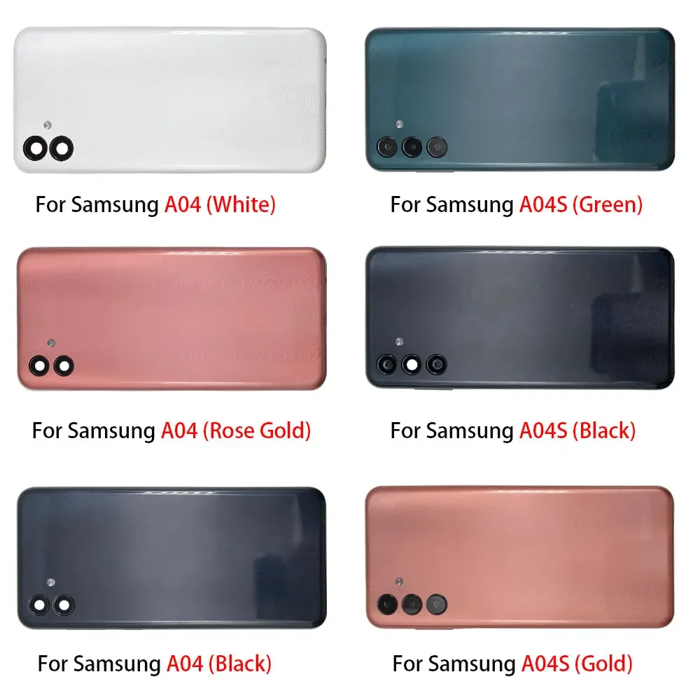 NEW Back Rear Cover For Samsung A04 A04S A04E A23 4G 5G Battery Door Housing Battery Back Cover With Camera Glass Lens