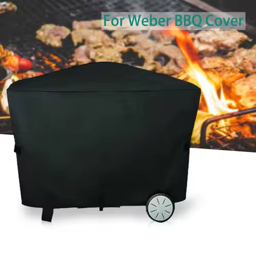 BBQ Grill Cover for Weber Q2000 Q3000 BBQ Cover Outdoor Barbecue Accessories Dustproof Waterproof Rain Protective Covers - Image 3