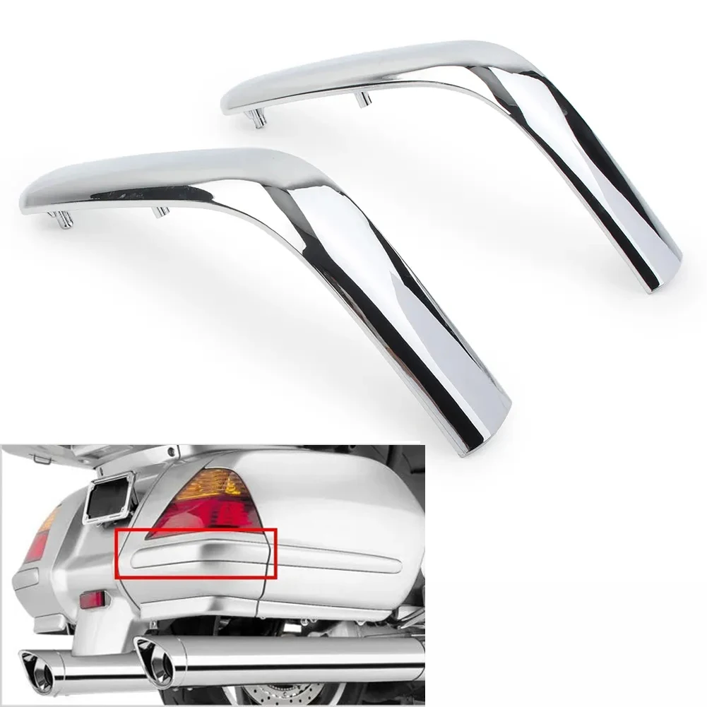 Chrome Motorcycle Saddlebag Pannel Decoration Strips For Honda GoldWing GL1800 2001-2011 GL 1800