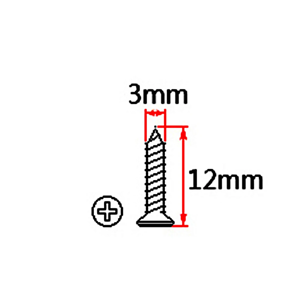 

10Pcs Installation Pins 3mmx12mm Pickguard Screws Compatible with Countersunk Plates for Guitar Bass Repair Silver