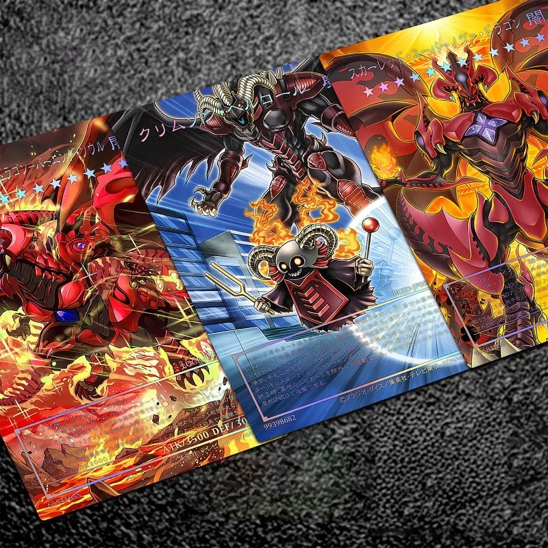 Yu-Gi-Oh! Carte de collection de jeu DIY Dragon Rouge Archfiend, Golem Maléfique, Force Absolue, gravée au laser, Résonance du Roi