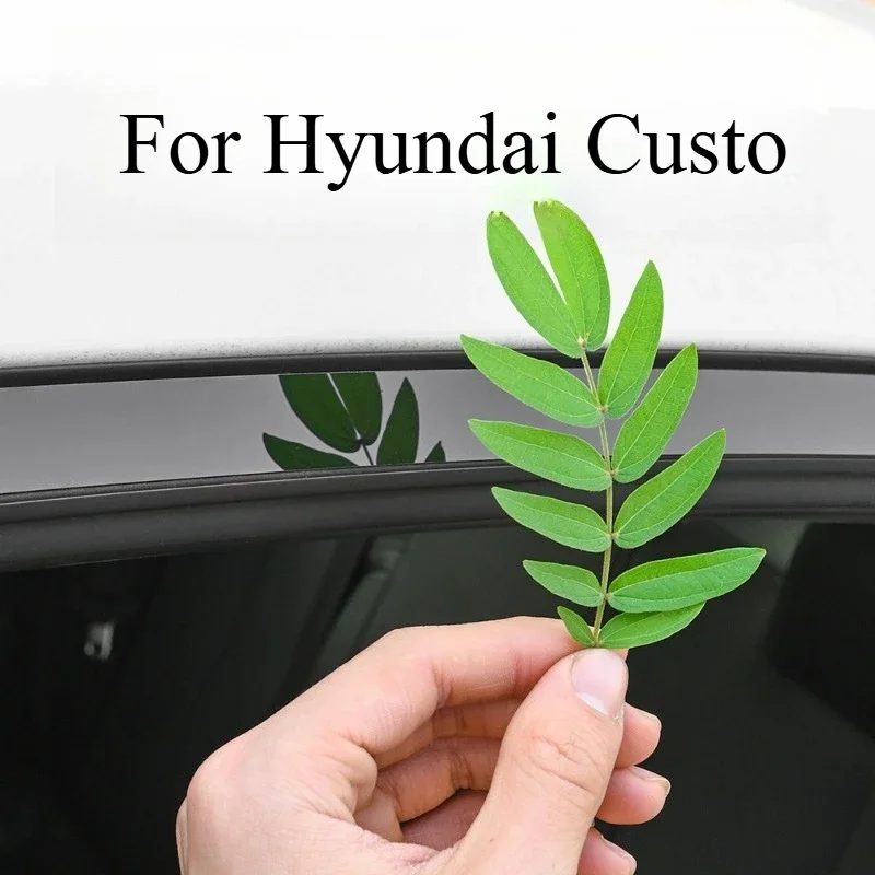 

For Hyundai Custo Refit PC Plastic Upper Window Frame Patch Upgrade Piano Black Window Trim Automobiles Interior Accessories