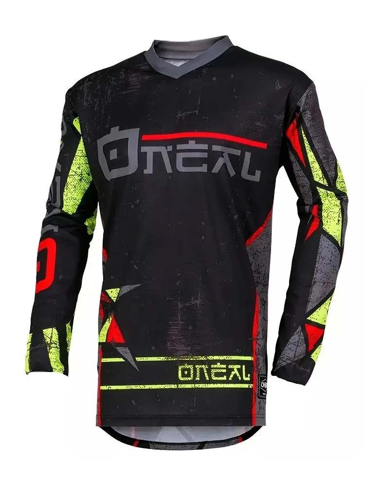 Herren-Radtrikot für Mountainbike und Motocross, Langarm-T-Shirt für Outdoor-Sport, Atmungsaktives Schnelltrocknendes Fahrradtrikot – Detail 3