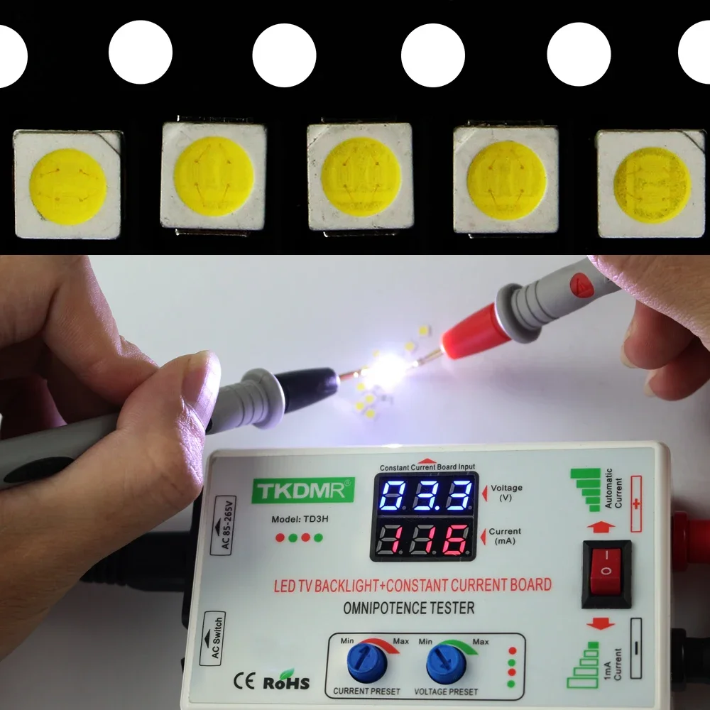 TKDMR 1000/500pcs LED Backlight High Power Dual Core 1.5W 3030 3V Cold White TV Application 150LM Toepassing 3030 Smd Diode