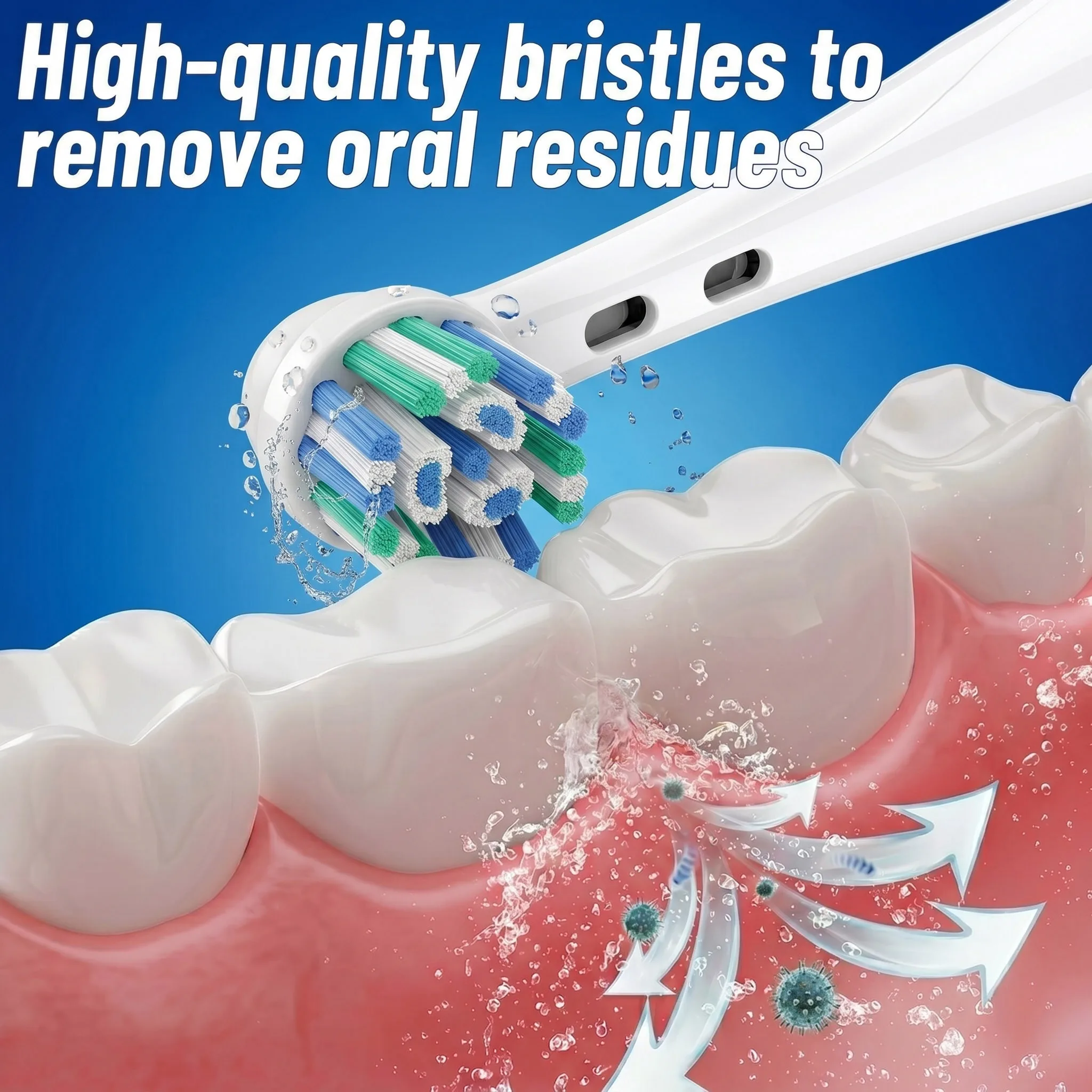 Replacement Brush Heads Compatible with OLB IO 2/3/4/5/6/7/7G/8/9/10 Electric Toothbrush