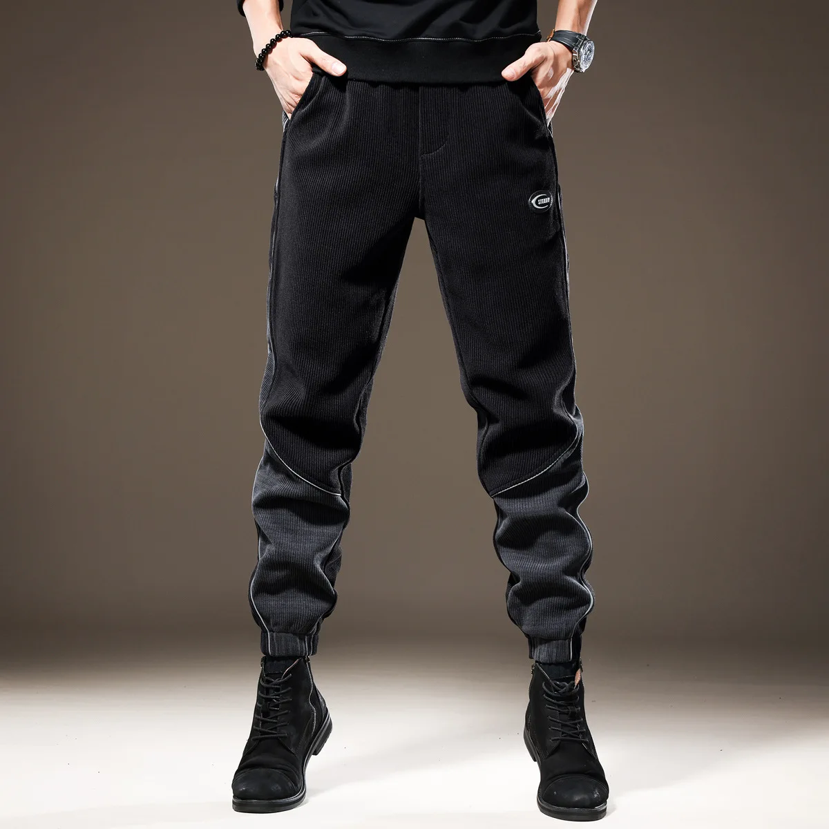 Men's Casual Pants,Autumn And Winter High Waist Heavy Chenille Pants Premium Corduroy Sweatpants Spliced Harem Pants